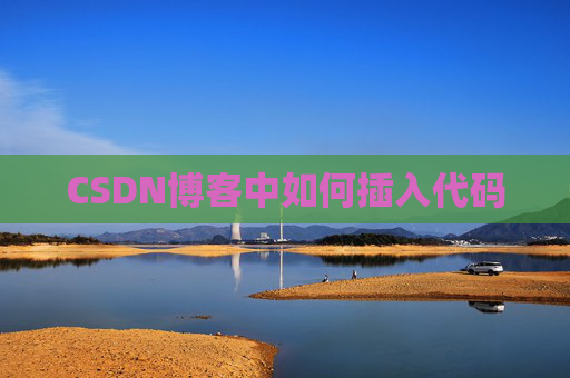 CSDN博客中如何插入代码